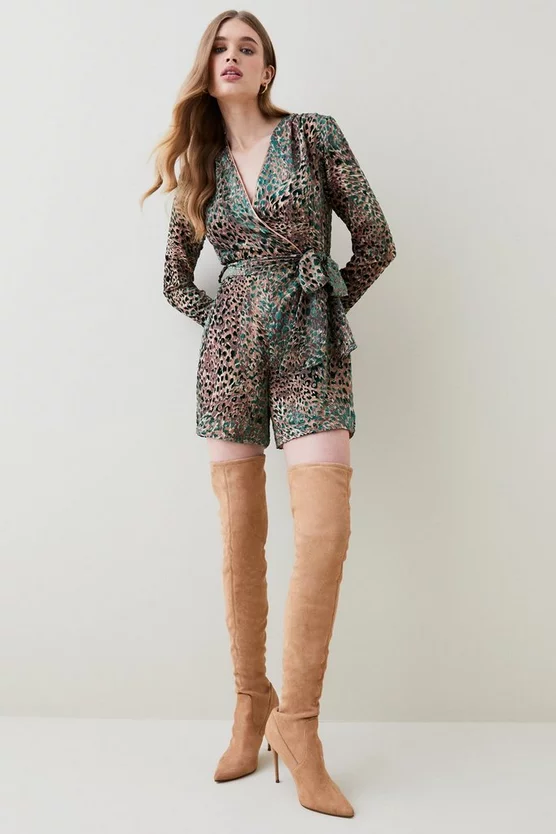 Top 10 🤩 Karen Millen Velvet Animal Devoure Woven Playsuit 👍 8 Top 10 🤩 Karen Millen Velvet Animal Devoure Woven Playsuit 👍 - Image 6