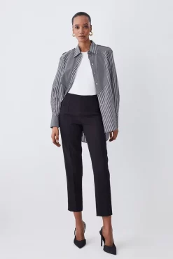 Best deal 😀 Karen Millen Compact Essential Slim Leg Trouser ⌛ -Karen Millen Outlet store womens beige compact essential slim leg trouser 1