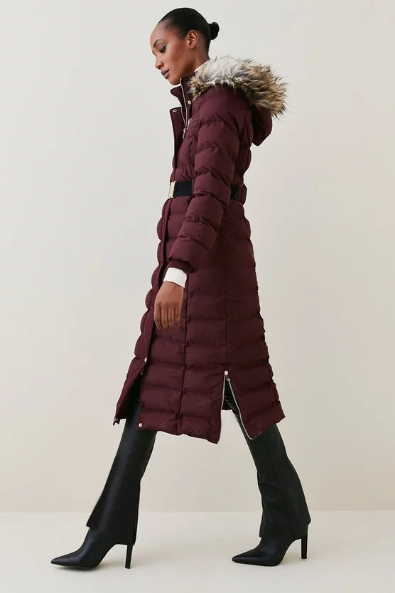 Outlet โ Karen Millen Belted Puffer Faux Fur Maxi Hooded ๐งฅ Coat ๐ 9 Outlet โ Karen Millen Belted Puffer Faux Fur Maxi Hooded ๐งฅ Coat ๐ - Image 7
