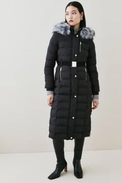 Outlet โ Karen Millen Belted Puffer Faux Fur Maxi Hooded ๐งฅ Coat ๐ 17 Outlet โ Karen Millen Belted Puffer Faux Fur Maxi Hooded ๐งฅ Coat ๐ -Karen Millen Outlet store womens berry belted puffer faux fur maxi hooded coat 2