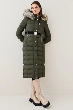 Outlet โ Karen Millen Belted Puffer Faux Fur Maxi Hooded ๐งฅ Coat ๐ 15 Outlet โ Karen Millen Belted Puffer Faux Fur Maxi Hooded ๐งฅ Coat ๐ -Karen Millen Outlet store womens berry belted puffer faux fur maxi hooded coat