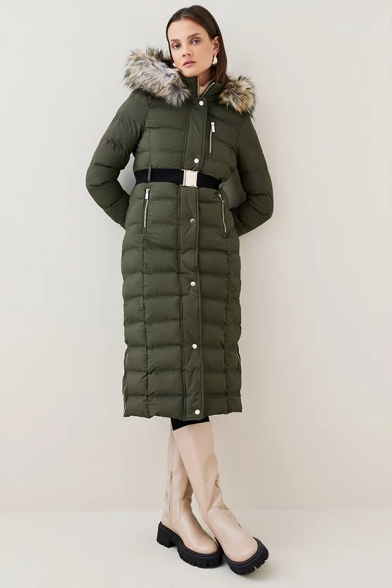 Outlet โ Karen Millen Belted Puffer Faux Fur Maxi Hooded ๐งฅ Coat ๐ 8 Outlet โ Karen Millen Belted Puffer Faux Fur Maxi Hooded ๐งฅ Coat ๐ - Image 6