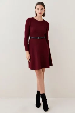 New ๐ Karen Millen Crew Neck Knitted Skater Mini ๐ Dress ๐ฅ 16 New ๐ Karen Millen Crew Neck Knitted Skater Mini ๐ Dress ๐ฅ -Karen Millen Outlet store womens berry crew neck knitted skater mini dress 1 1