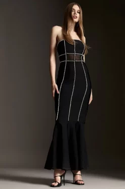 Top 10 ๐ Karen Millen Bandage Bandeau Mesh Knit Maxi ๐ Dress - black ๐ฅ 15 Top 10 ๐ Karen Millen Bandage Bandeau Mesh Knit Maxi ๐ Dress - black ๐ฅ -Karen Millen Outlet store womens black bandage bandeau mesh knit maxi dress