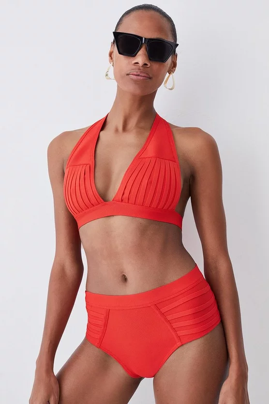 Discount ๐ Karen Millen Bandage Sheer Stripe Halter Neck Top ๐ 8 Discount ๐ Karen Millen Bandage Sheer Stripe Halter Neck Top ๐ - Image 6