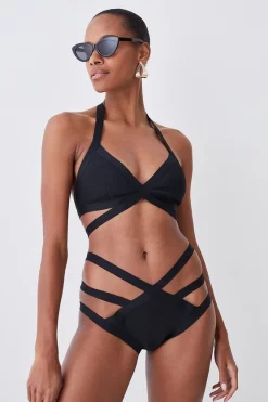 Best deal ✔️ Karen Millen Bandage Strappy 👙 Bikini Bottoms 🌟 15 Best deal ✔️ Karen Millen Bandage Strappy 👙 Bikini Bottoms 🌟 -Karen Millen Outlet store womens black bandage strappy bikini bottoms 1 1