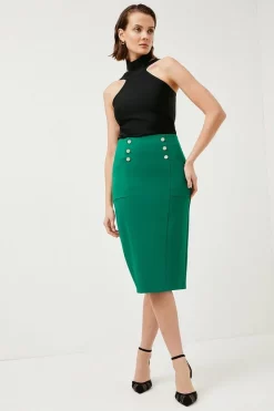 Cheap ๐ Karen Millen Button Pocket Ponte Midi ๐ Skirt ๐ฅ 18 Cheap ๐ Karen Millen Button Pocket Ponte Midi ๐ Skirt ๐ฅ -Karen Millen Outlet store womens black button pocket ponte midi skirt 3