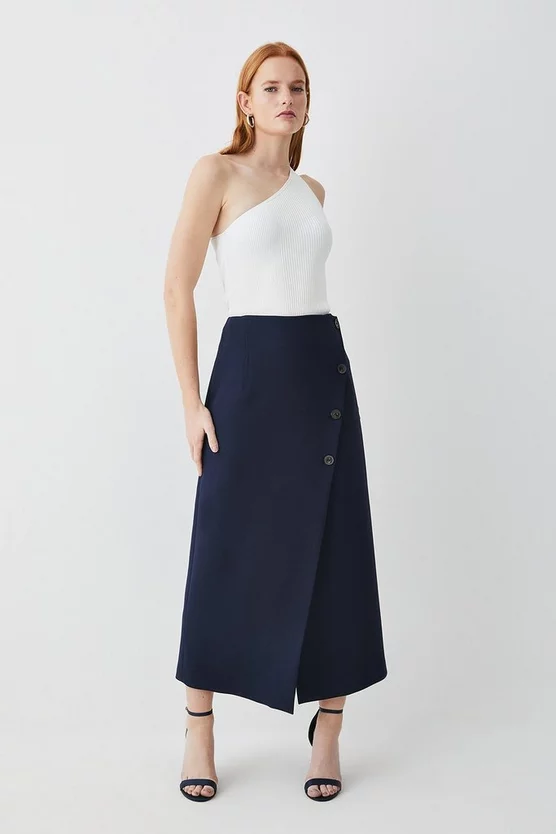 New ๐ฏ Karen Millen Compact Stretch Low Waist Wrap Midaxi ๐ Skirt โญ 9 New ๐ฏ Karen Millen Compact Stretch Low Waist Wrap Midaxi ๐ Skirt โญ - Image 7