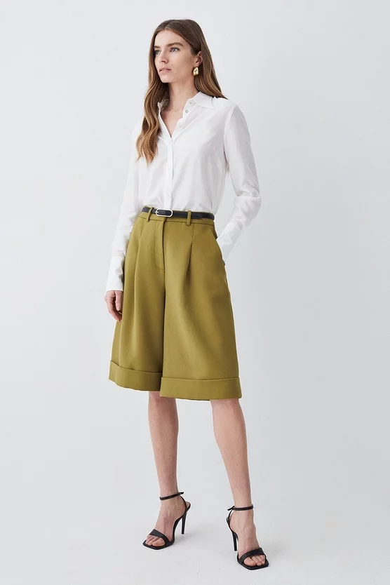 Best deal ๐คฉ Karen Millen Compact Stretch Turn Up Hem Tailored Walking Shorts ๐ 7 Best deal ๐คฉ Karen Millen Compact Stretch Turn Up Hem Tailored Walking Shorts ๐ - Image 6