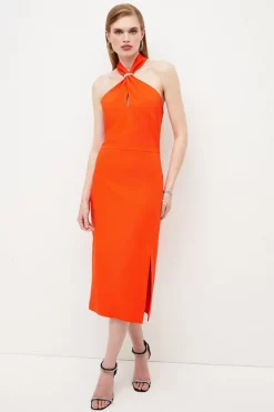 Coupon ๐งจ Karen Millen Compact Viscose Chain Knot Strap Column Midi ๐ Dress โญ 15 Coupon ๐งจ Karen Millen Compact Viscose Chain Knot Strap Column Midi ๐ Dress โญ -Karen Millen Outlet store womens black compact viscose chain knot strap column midi dress 1