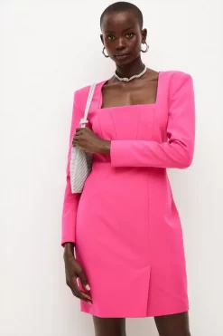 Promo 🛒 Karen Millen Corset Waist Open Back Mini 👗 Dress 😉 -Karen Millen Outlet store womens black corset waist open back mini dress