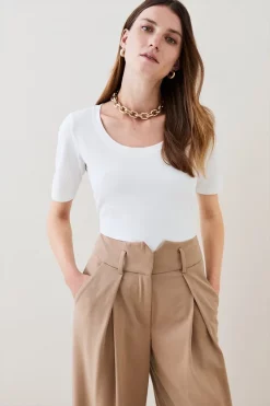 Flash Sale ๐ Karen Millen Cotton Scoop Neck Short Sleeve T-Shirt ๐ฅฐ 15 Flash Sale ๐ Karen Millen Cotton Scoop Neck Short Sleeve T-Shirt ๐ฅฐ -Karen Millen Outlet store womens black cotton scoop neck short sleeve t shirt 2