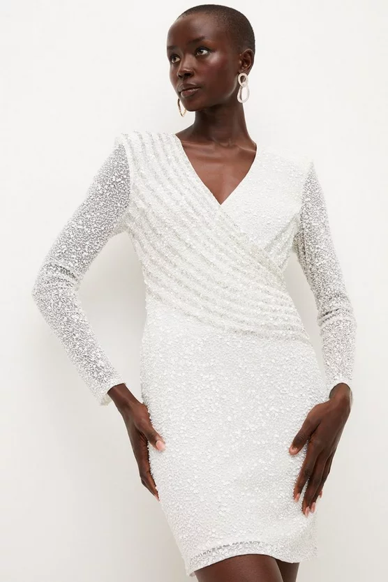 Promo ๐ Karen Millen Crystal Embellished Draped Front Mini ๐ Dress ๐ 8 Promo ๐ Karen Millen Crystal Embellished Draped Front Mini ๐ Dress ๐ - Image 6