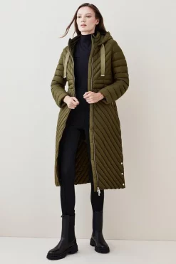 Cheapest 👍 Karen Millen Down Filled Packable Longline 🧥 Coat ⌛ -Karen Millen Outlet store womens black down filled packable longline coat