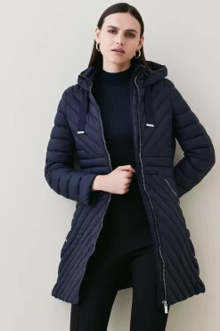 Wholesale 😉 Karen Millen Down Filled Puffer Packable Midi 🧥 Coat 🥰 16 Wholesale 😉 Karen Millen Down Filled Puffer Packable Midi 🧥 Coat 🥰 -Karen Millen Outlet store womens black down filled puffer packable midi coat 1