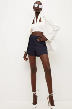 Buy ⭐ Karen Millen Essential Techno Woven Short ✨ 16 Buy ⭐ Karen Millen Essential Techno Woven Short ✨ -Karen Millen Outlet store womens black essential techno woven short 1