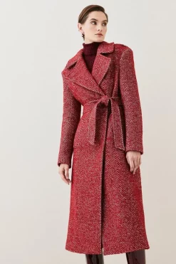 Deals 😀 Karen Millen Italian Herringbone Wool Belted Trench 🧥 Coat ✔️ 16 Deals 😀 Karen Millen Italian Herringbone Wool Belted Trench 🧥 Coat ✔️ -Karen Millen Outlet store womens black italian herringbone wool belted trench coat