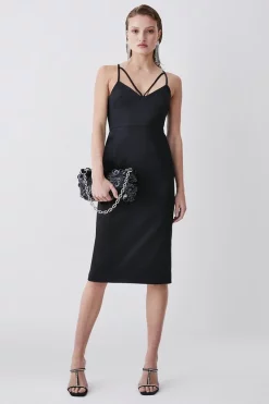 Budget ๐ฅ Karen Millen Italian Structured Satin Pencil Midi ๐ Dress ๐ฅ 14 Budget ๐ฅ Karen Millen Italian Structured Satin Pencil Midi ๐ Dress ๐ฅ -Karen Millen Outlet store womens black italian structured satin pencil midi dress