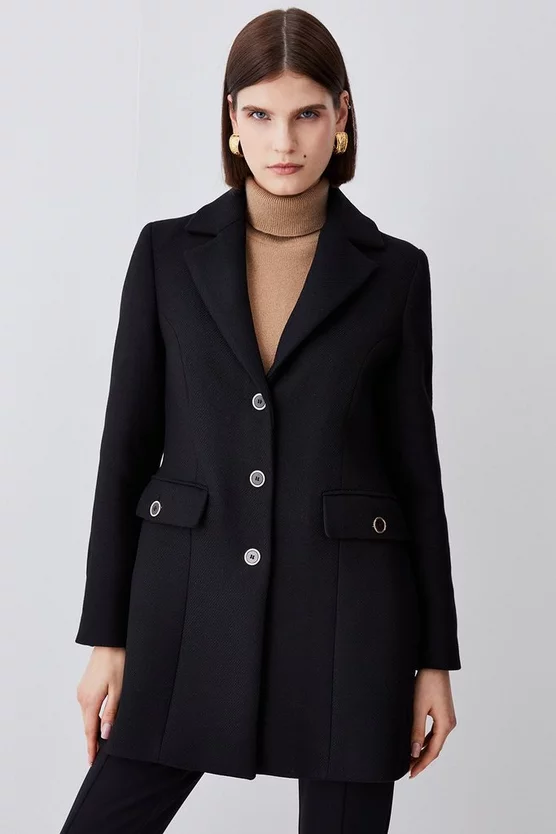 Best deal 🌟 Karen Millen Italian Wool Mix Short Formal 🧥 Coat 👏 8 Best deal 🌟 Karen Millen Italian Wool Mix Short Formal 🧥 Coat 👏 - Image 6