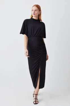 Discount 🛒 Karen Millen Jersey Crepe Sleeveless Front Split Midaxi 👗 Dress - black 🔥 15 Discount 🛒 Karen Millen Jersey Crepe Sleeveless Front Split Midaxi 👗 Dress - black 🔥 -Karen Millen Outlet store womens black jersey crepe sleeveless front split midaxi dress