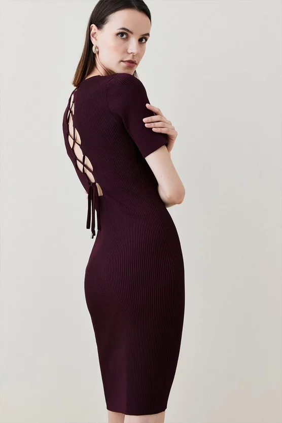 Coupon ๐ Karen Millen Lace Back Rib Knit Midi ๐ Dress ๐ 8 Coupon ๐ Karen Millen Lace Back Rib Knit Midi ๐ Dress ๐ - Image 6