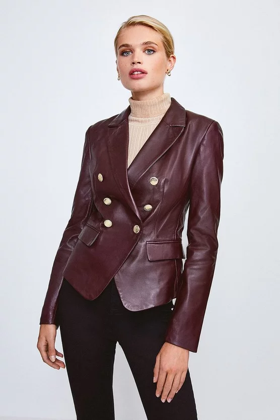 Best Pirce ๐ Karen Millen Leather Gold Button Blazer ๐ 10 Best Pirce ๐ Karen Millen Leather Gold Button Blazer ๐ - Image 8