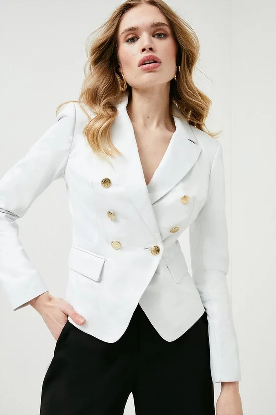 Best Pirce ๐ Karen Millen Leather Gold Button Blazer ๐ 11 Best Pirce ๐ Karen Millen Leather Gold Button Blazer ๐ - Image 9