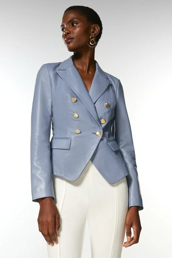 Best Pirce ๐ Karen Millen Leather Gold Button Blazer ๐ 12 Best Pirce ๐ Karen Millen Leather Gold Button Blazer ๐ - Image 10