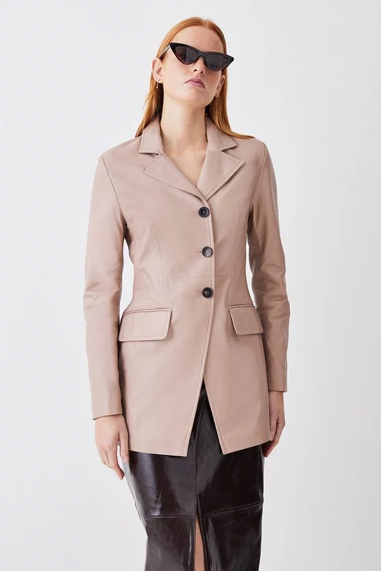Budget ๐ Karen Millen Leather Single Breasted Tailored Blazer ๐ฏ 9 Budget ๐ Karen Millen Leather Single Breasted Tailored Blazer ๐ฏ - Image 7