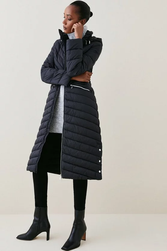 Hot Sale 🤩 Karen Millen Lightweight Puffer Packable Longline 🧥 Coat ✔️ 9 Hot Sale 🤩 Karen Millen Lightweight Puffer Packable Longline 🧥 Coat ✔️ - Image 7