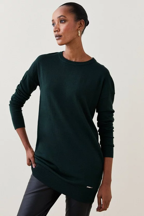 Best Sale โ๏ธ Karen Millen Merino Wool Crew Neck Longline Jumper ๐คฉ 7 Best Sale โ๏ธ Karen Millen Merino Wool Crew Neck Longline Jumper ๐คฉ - Image 6