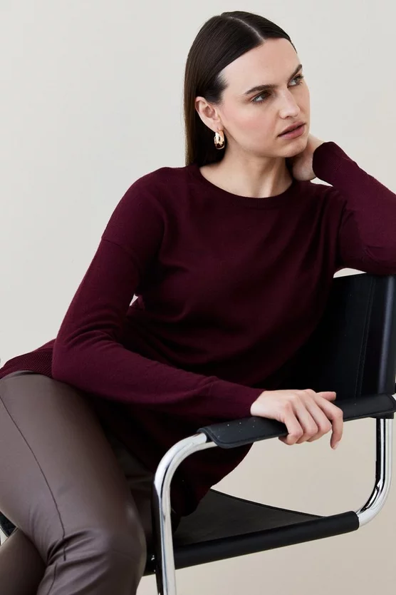 Best Sale โ๏ธ Karen Millen Merino Wool Crew Neck Longline Jumper ๐คฉ 10 Best Sale โ๏ธ Karen Millen Merino Wool Crew Neck Longline Jumper ๐คฉ - Image 9