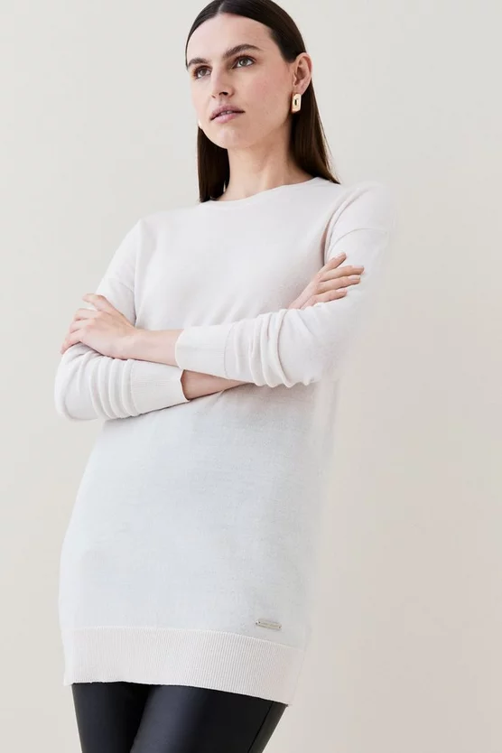 Best Sale โ๏ธ Karen Millen Merino Wool Crew Neck Longline Jumper ๐คฉ 6 Best Sale โ๏ธ Karen Millen Merino Wool Crew Neck Longline Jumper ๐คฉ - Image 5