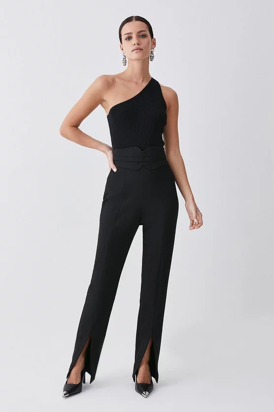 Promo ๐ Karen Millen Petite Compact Stretch High Rise Split Hem Trouser - black ๐ฅ 8 Promo ๐ Karen Millen Petite Compact Stretch High Rise Split Hem Trouser - black ๐ฅ - Image 6