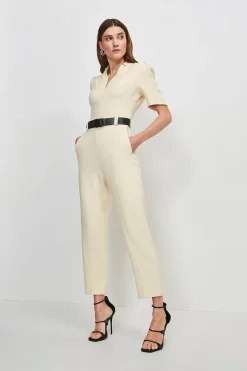 Budget ❤️ Karen Millen Petite Forever Belted Jumpsuit 👍 16 Budget ❤️ Karen Millen Petite Forever Belted Jumpsuit 👍 -Karen Millen Outlet store womens black petite forever belted jumpsuit 1