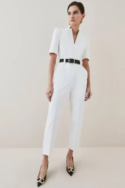 Budget ❤️ Karen Millen Petite Forever Belted Jumpsuit 👍 15 Budget ❤️ Karen Millen Petite Forever Belted Jumpsuit 👍 -Karen Millen Outlet store womens black petite forever belted jumpsuit