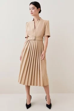 Hot Sale ๐งจ Karen Millen Petite Structured Crepe Forever Pleat Midi ๐ Dress ๐ 15 Hot Sale ๐งจ Karen Millen Petite Structured Crepe Forever Pleat Midi ๐ Dress ๐ -Karen Millen Outlet store womens black petite structured crepe forever pleat midi dress
