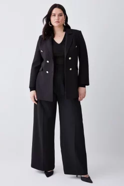 Promo ✔️ Karen Millen Plus Size Compact Essential Tailored Double Breasted Blazer - black 😀 15 Promo ✔️ Karen Millen Plus Size Compact Essential Tailored Double Breasted Blazer - black 😀 -Karen Millen Outlet store womens black plus size compact essential tailored double breasted blazer