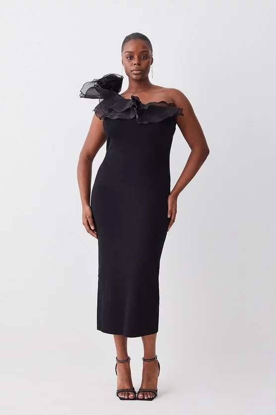 Best reviews of ๐คฉ Karen Millen Plus Size One Shoulder Organza Flower Detail Knit Midi ๐ Dress - black โจ 7 Best reviews of ๐คฉ Karen Millen Plus Size One Shoulder Organza Flower Detail Knit Midi ๐ Dress - black โจ - Image 5