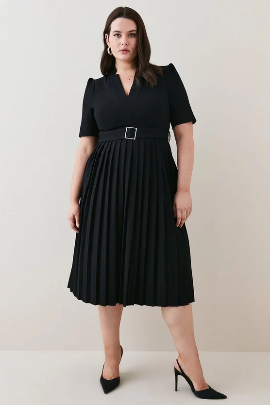 Budget 👍 Karen Millen Plus Size Structured Crepe Forever Pleat 👗 Dress 🛒 7 Budget 👍 Karen Millen Plus Size Structured Crepe Forever Pleat 👗 Dress 🛒 - Image 5