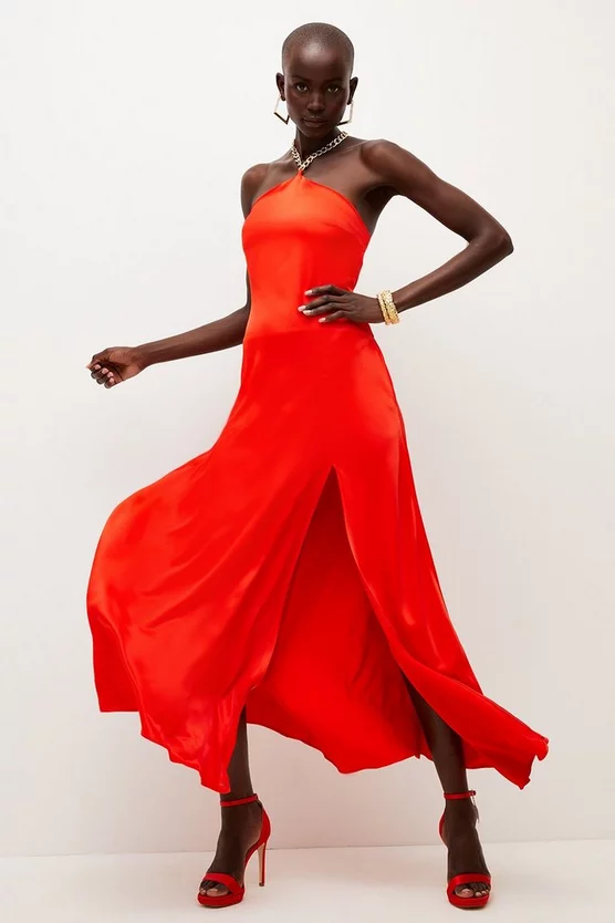 Cheap π Karen Millen Satin Back Crepe Halter Maxi π Dress βοΈ 7 Cheap π Karen Millen Satin Back Crepe Halter Maxi π Dress βοΈ - Image 5