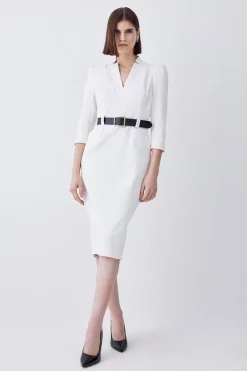 Outlet 🔥 Karen Millen Structured Crepe Belted Forever Midi 👗 Dress ✨ 15 Outlet 🔥 Karen Millen Structured Crepe Belted Forever Midi 👗 Dress ✨ -Karen Millen Outlet store womens black structured crepe belted forever midi dress