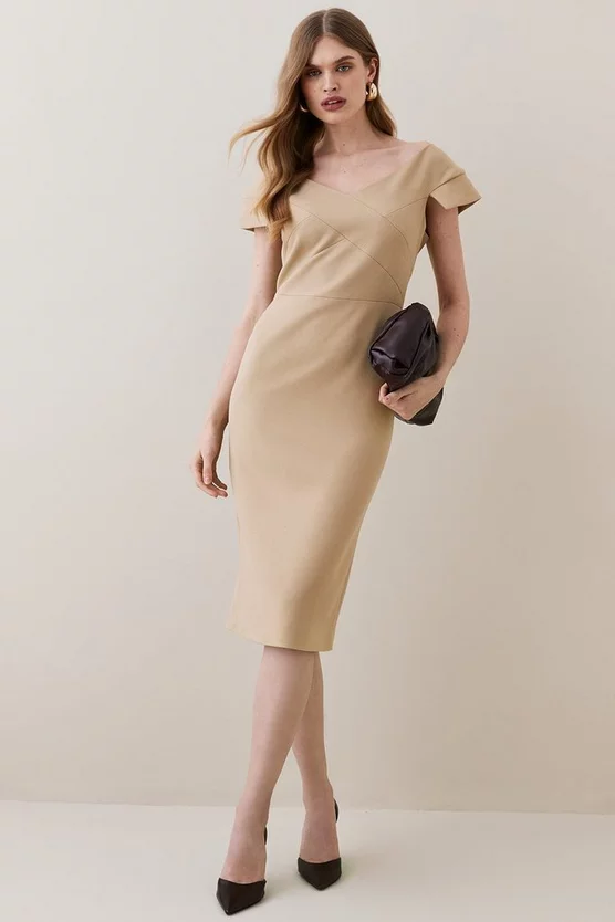 Coupon 💯 Karen Millen Structured Crepe Cross Detail Midi 👗 Dress 🥰 8 Coupon 💯 Karen Millen Structured Crepe Cross Detail Midi 👗 Dress 🥰 - Image 6