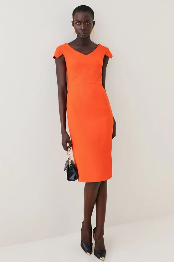 Coupon 💯 Karen Millen Structured Crepe Cross Detail Midi 👗 Dress 🥰 11 Coupon 💯 Karen Millen Structured Crepe Cross Detail Midi 👗 Dress 🥰 - Image 9