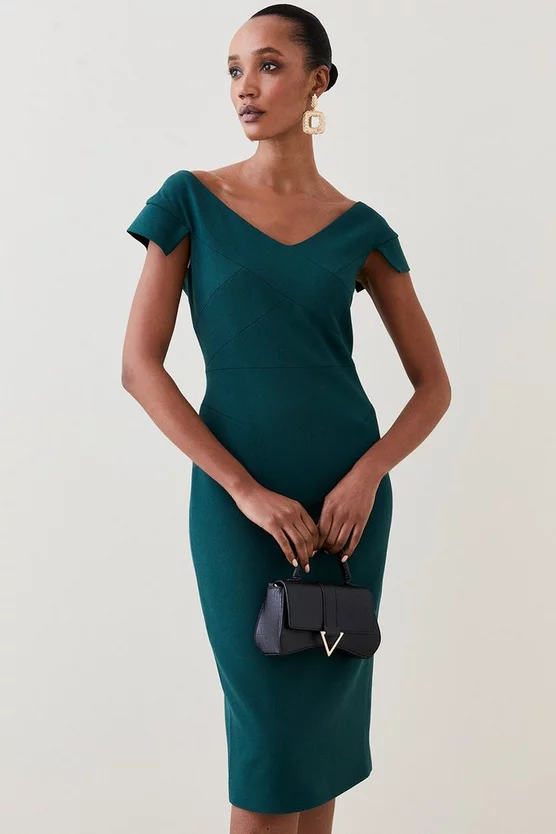Coupon 💯 Karen Millen Structured Crepe Cross Detail Midi 👗 Dress 🥰 7 Coupon 💯 Karen Millen Structured Crepe Cross Detail Midi 👗 Dress 🥰 - Image 5