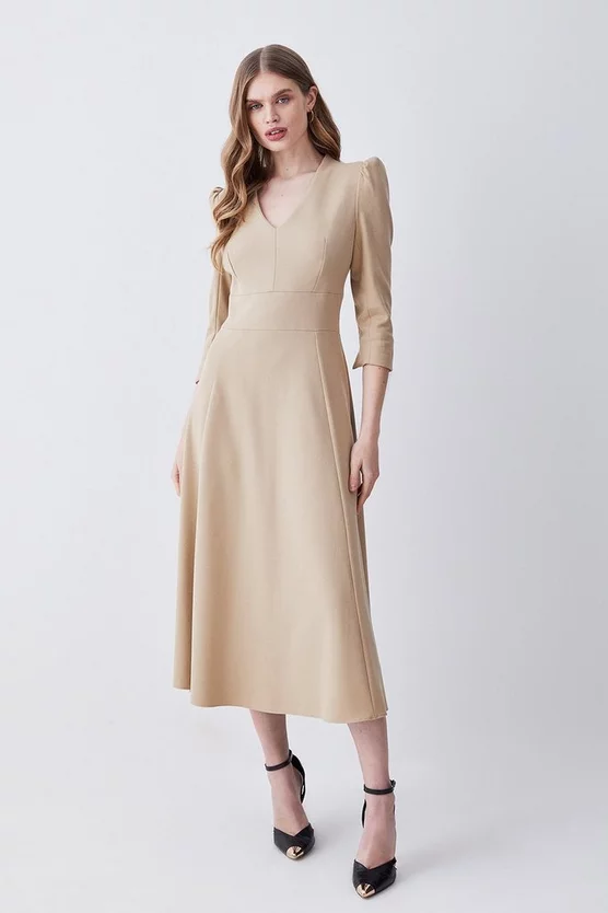 Deals 👍 Karen Millen Structured Crepe Full 👗 Skirted Midi 👗 Dress 🤩 8 Deals 👍 Karen Millen Structured Crepe Full 👗 Skirted Midi 👗 Dress 🤩 - Image 6