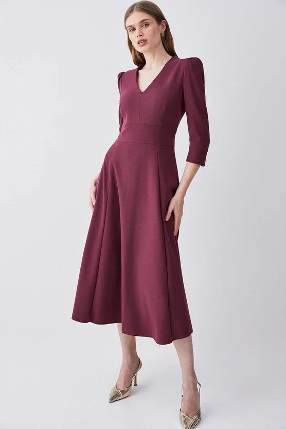 Deals 👍 Karen Millen Structured Crepe Full 👗 Skirted Midi 👗 Dress 🤩 10 Deals 👍 Karen Millen Structured Crepe Full 👗 Skirted Midi 👗 Dress 🤩 - Image 8