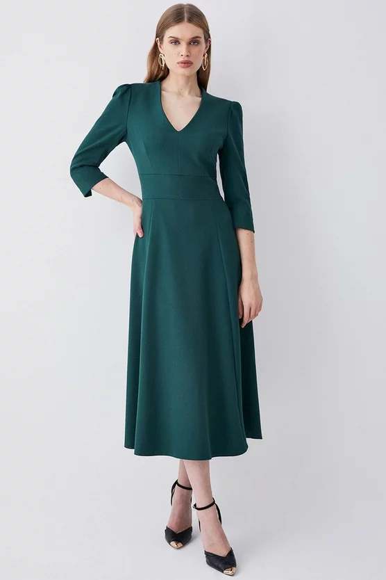 Deals 👍 Karen Millen Structured Crepe Full 👗 Skirted Midi 👗 Dress 🤩 7 Deals 👍 Karen Millen Structured Crepe Full 👗 Skirted Midi 👗 Dress 🤩 - Image 5