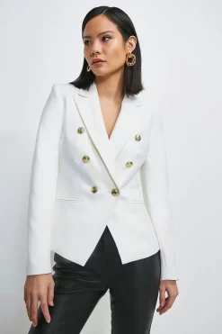 Discount 👏 Karen Millen Tailored Button Military Blazer ❤️ 24 Discount 👏 Karen Millen Tailored Button Military Blazer ❤️ -Karen Millen Outlet store womens black tailored button military blazer 1