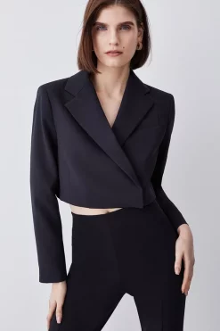 Best reviews of ⭐ Karen Millen Tailored Cropped Blazer 💯 15 Best reviews of ⭐ Karen Millen Tailored Cropped Blazer 💯 -Karen Millen Outlet store womens black tailored cropped blazer 1